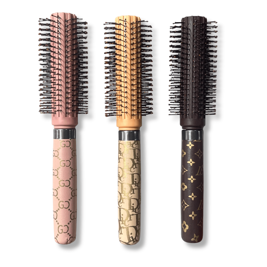 Lược Sấy Tròn Bi Cán Da LV