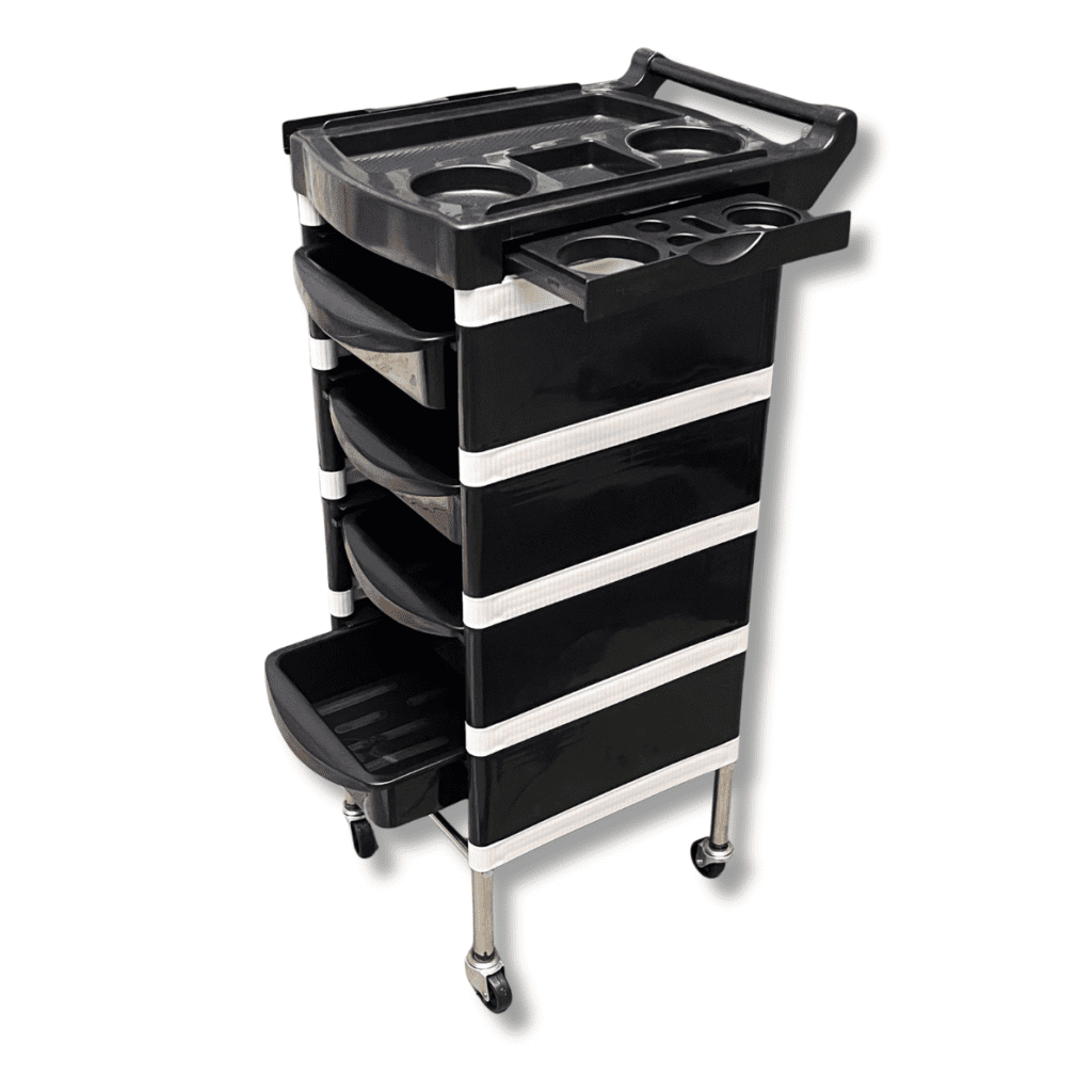 Xe Đẩy Đựng Dụng Cụ Salon 5 Tầng Nhựa Khung Sắt