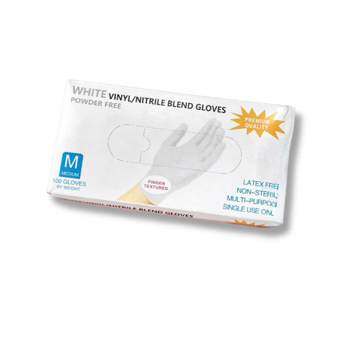 Bao Tay Cao Su Trắng Không Bột Hộp 100 Cái Vinyl