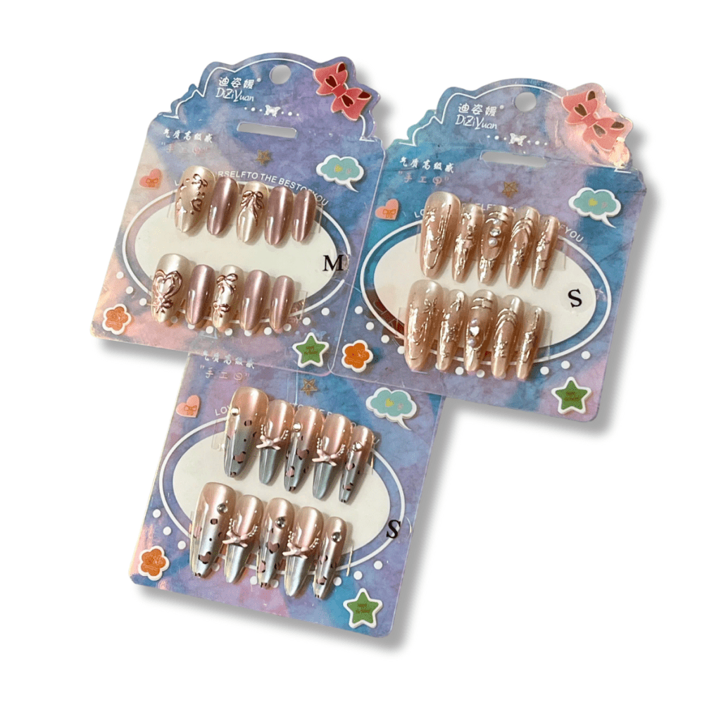 Móng Dán Nail Mắt Mèo DiZiYuan Hộp Mica 10 Móng Hộp