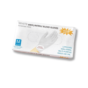 Bao Tay Cao Su Trang Khong Bot Hop 100 Cai Vinyl hop 100 cai