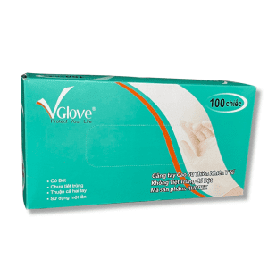 Bao Tay Y Te Trang Co Bot Hop 100 Cai VGLOVE