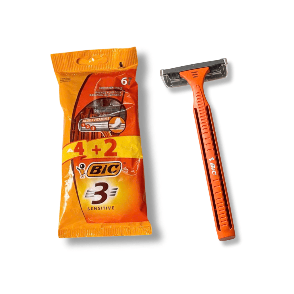 Cây Cạo Râu Bic 3 Lưỡi Bịch 6 Cây