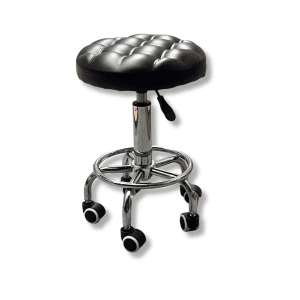 Ghế Thợ Xoay Chân Inox Nệm Bánh Bao