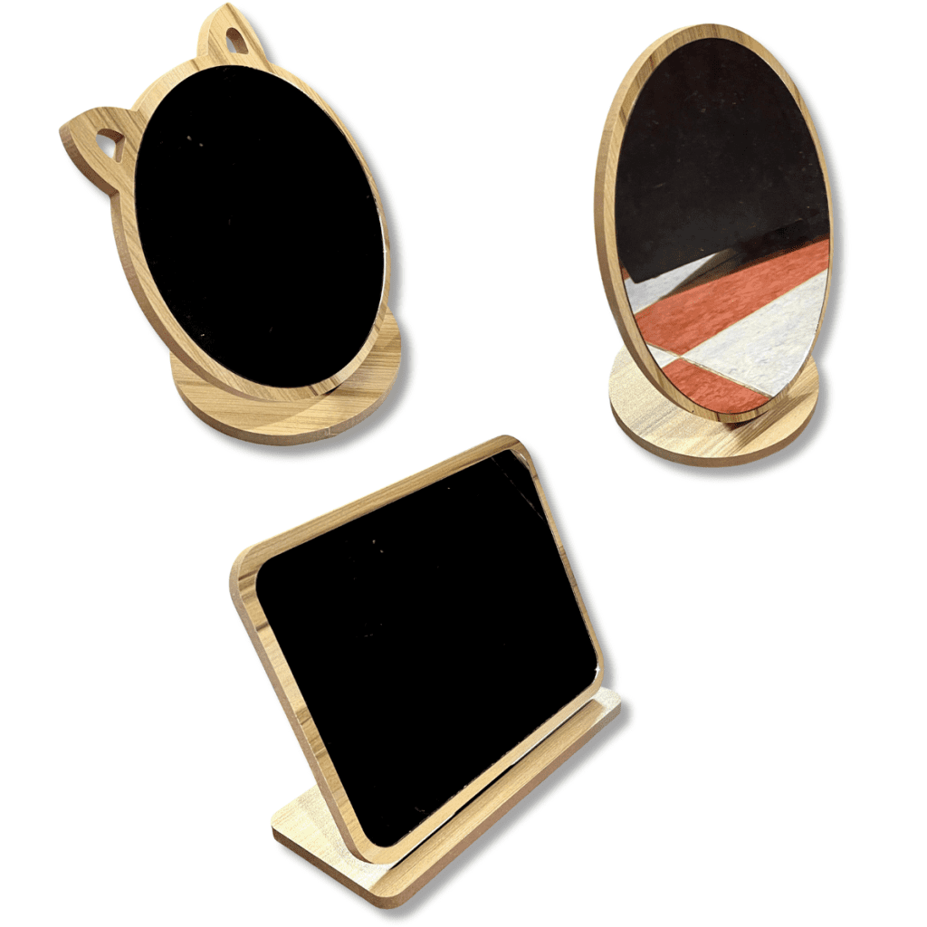 Gương Gỗ Gập Trang Điểm Để Bàn Trang Trí