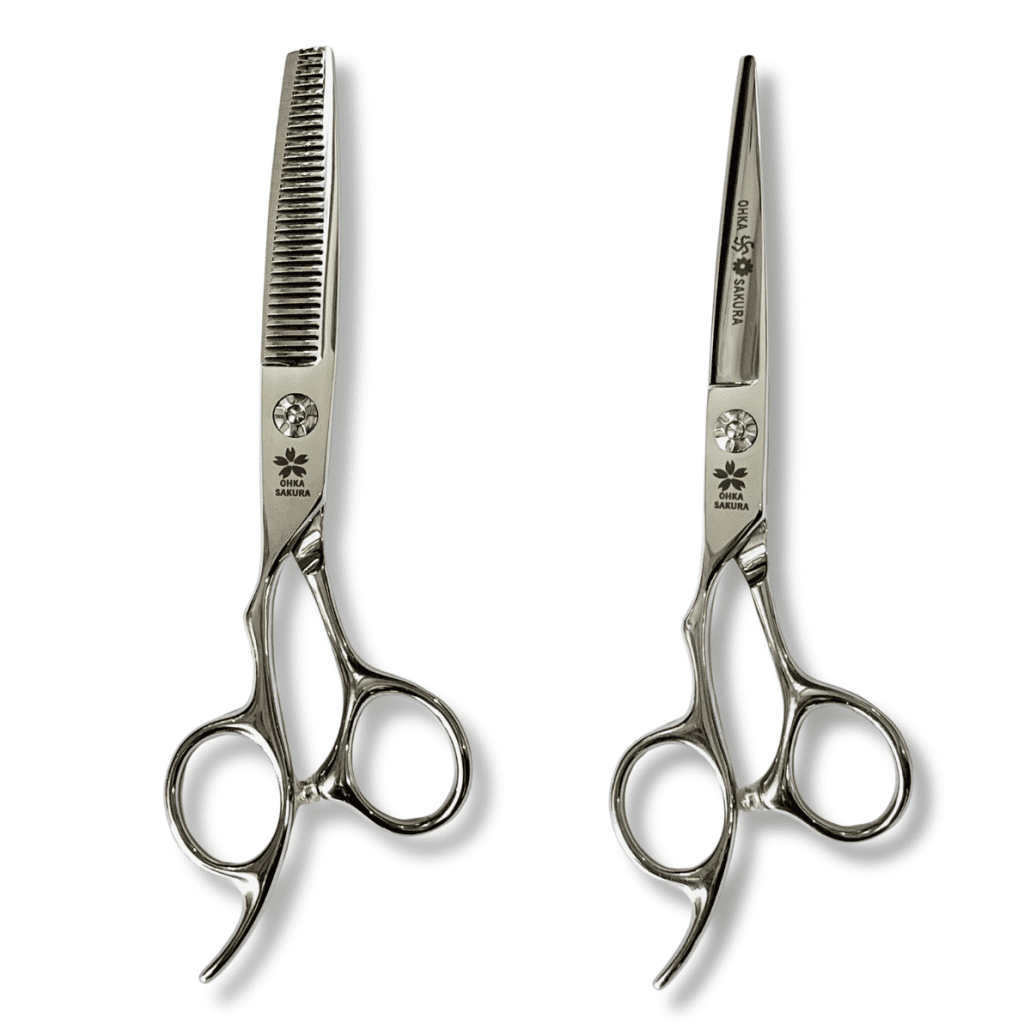 Kéo Cắt Tỉa Tay Trái OHKA SAKURA Trắng A6